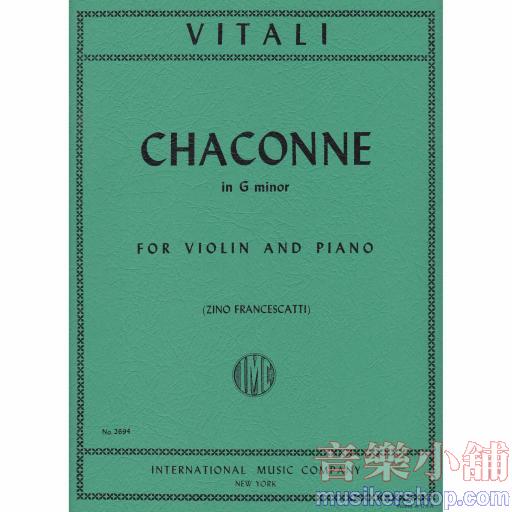 Tomaso Antonio Vitali : Chaconne in G minor ( Ed. Zino Francescatti)