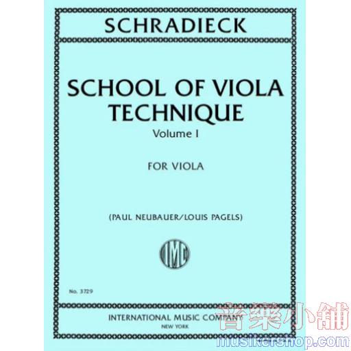 School of Viola Technique, Volume I