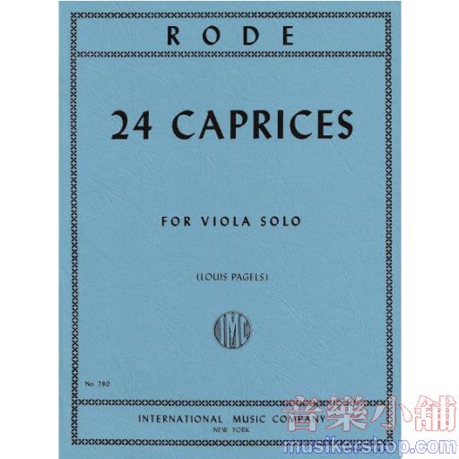 24 Caprices for Viola