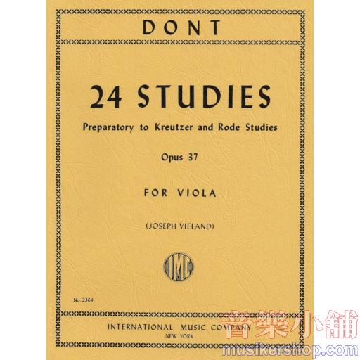 24 Studies, Opus 37 (preparatory to Kreutzer and Rode Studies) (VIELAND, Joseph)