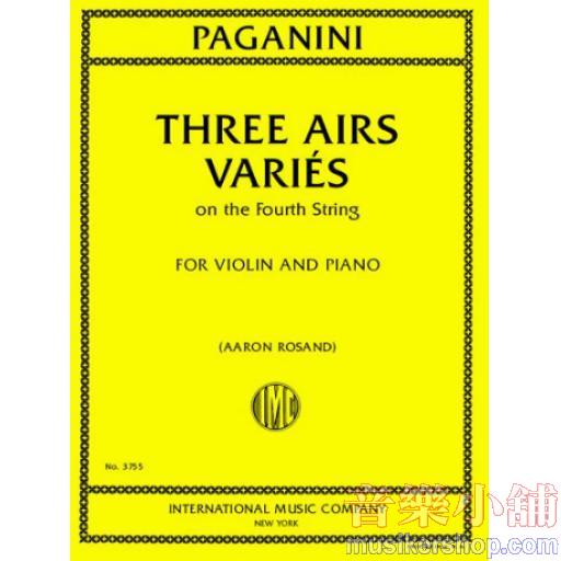 Three airs varies on the Fourth String (ROSAND, Aaron)