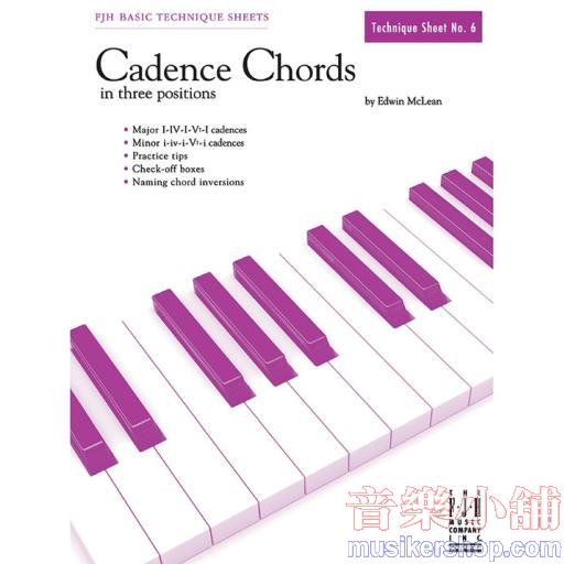 Cadence Chords in three positions