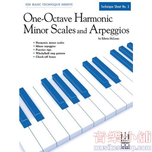One-Octave Harmonic Minor Scales and Arpeggios