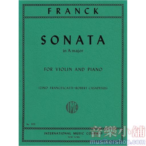 Sonata in A major (CASADESUS, Gaby, FRANCESCATTI, Zino)