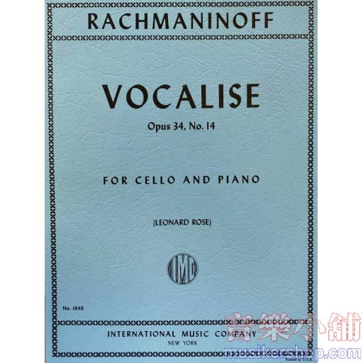 Vocalise, Opus 34, No. 14