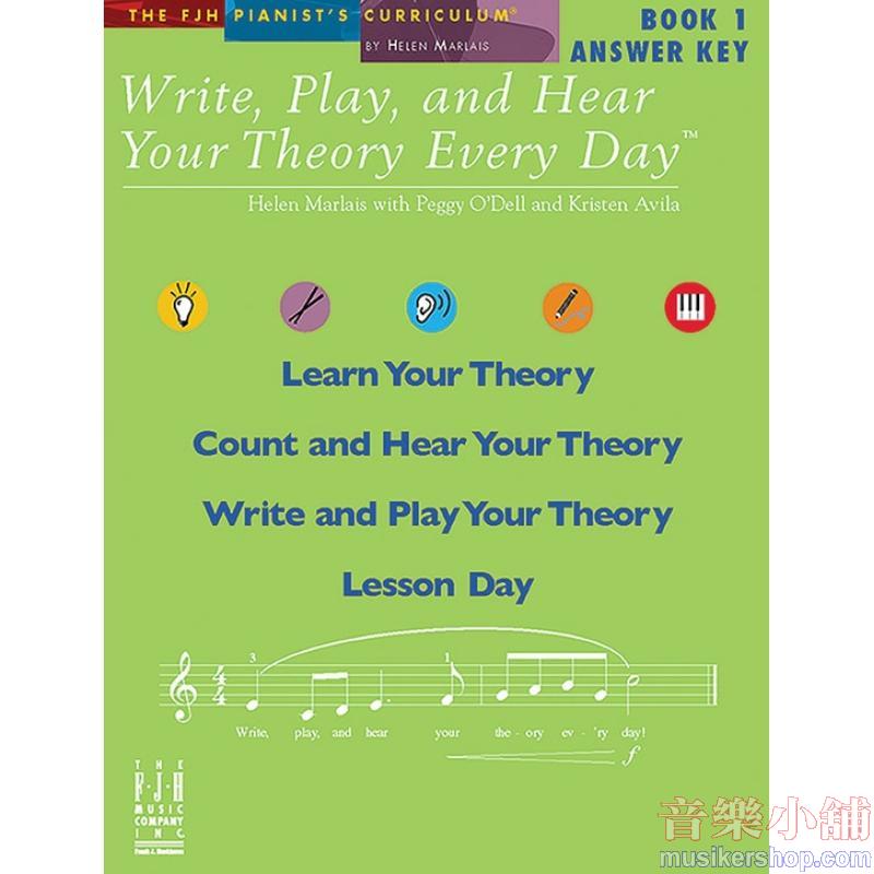 Write, Play, and Hear Your Theory Every Day Answer Key, Book 1