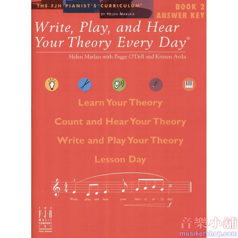 Write, Play, and Hear Your Theory Every Day Answer Key, Book 2