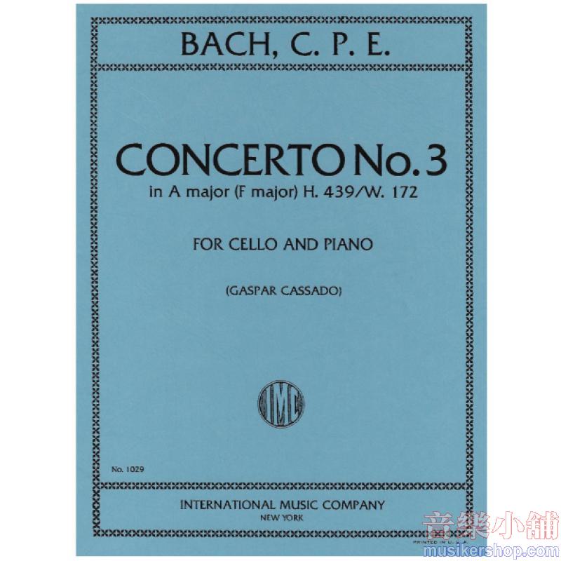 Concerto No. 3 in A major (F major), H. 439/W. 172 (CASSADÓ, Gaspar )