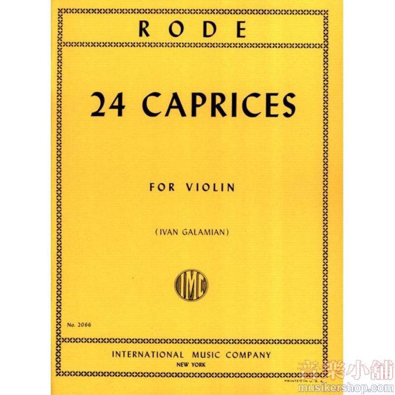 Pierre Rode : 24 Caprices for Solo Violin