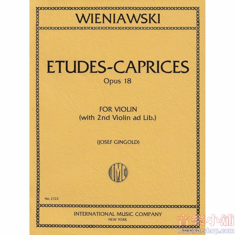 Studi-Capriccio Op. 18 (Ii Vn Ad Lib.) (Gingold)
