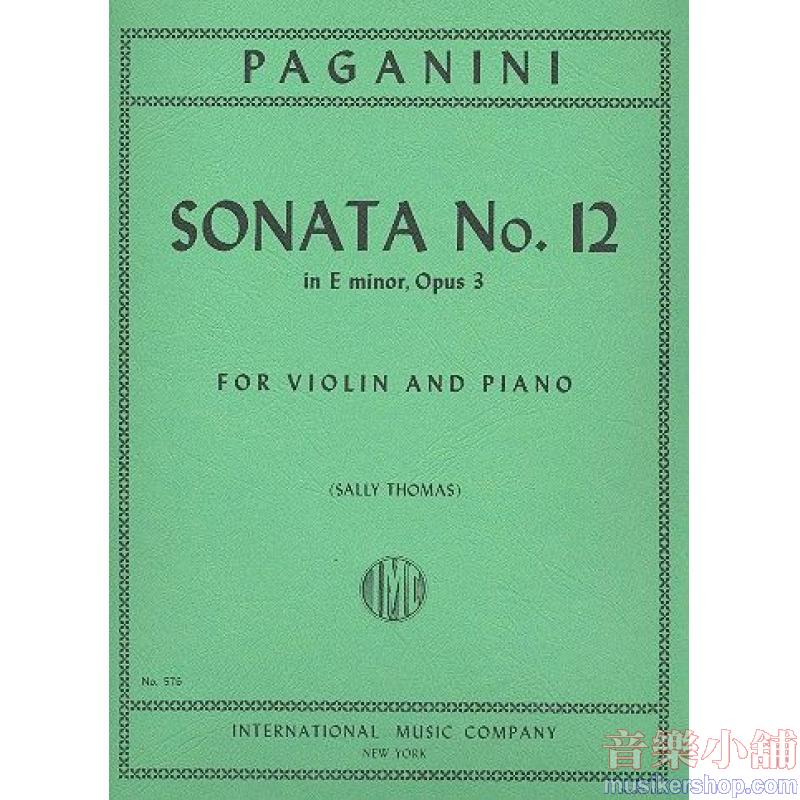 Sonata Mi M. Op. 3 N. 12 (Thomas)