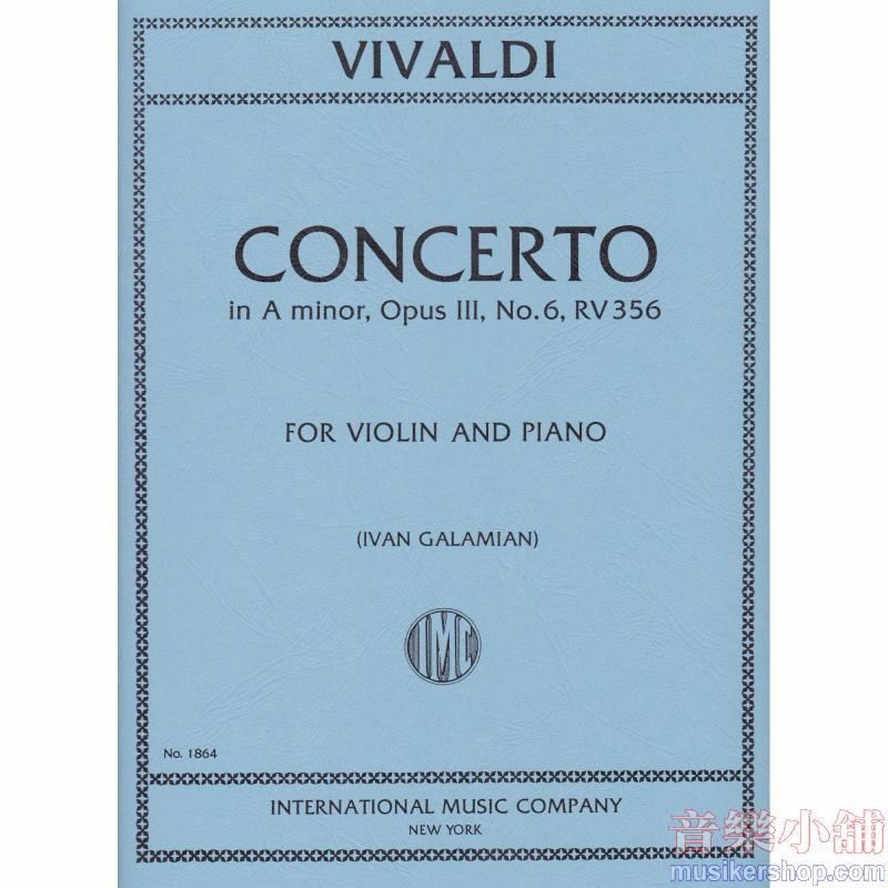 Concerto Op. 3 N. 6 La M. (Galamian)