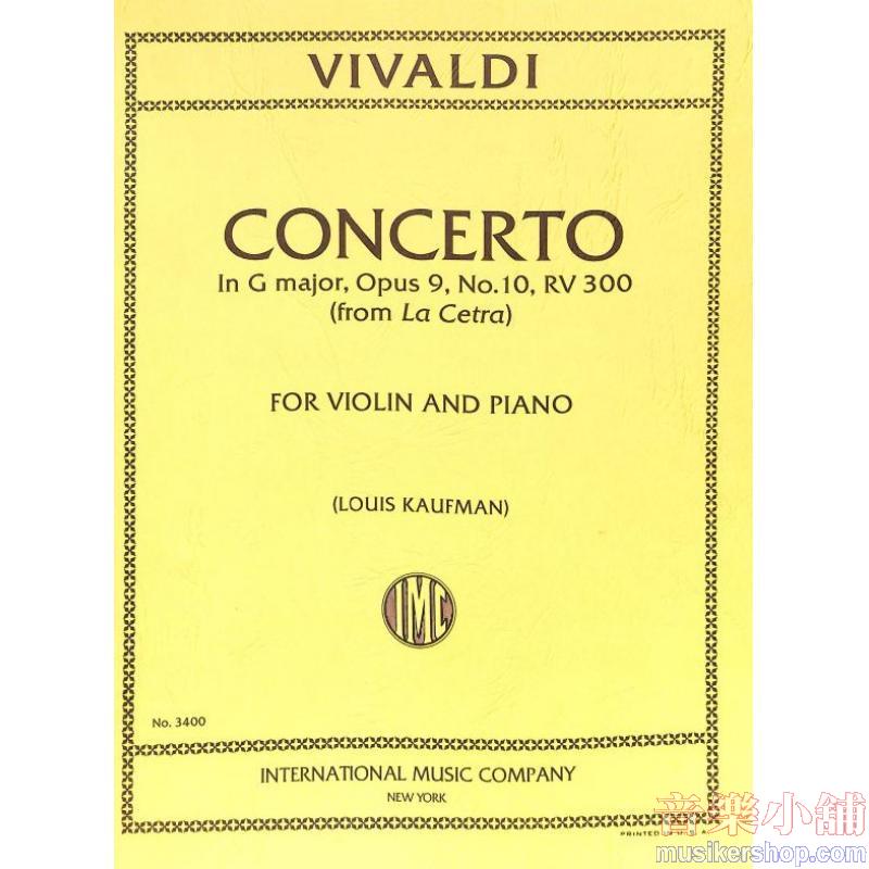 Concerto For Violin In G Op .9 No. 10 RV 300