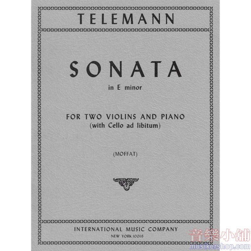 Telemann：Sonata E Minor (Cello Ad Libitum)