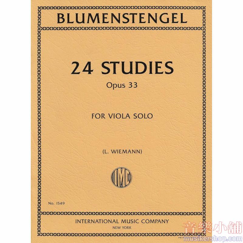 Blumenstengal：24 Studies Op 33 (Wiemann)