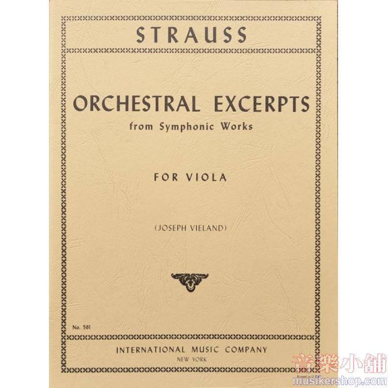 Strauss:Orchestral Excerpts (Vieland)