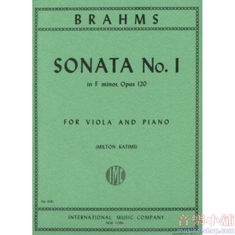 Brahms:Sonata Fa M. Op.120 N. 1 (Katims)
