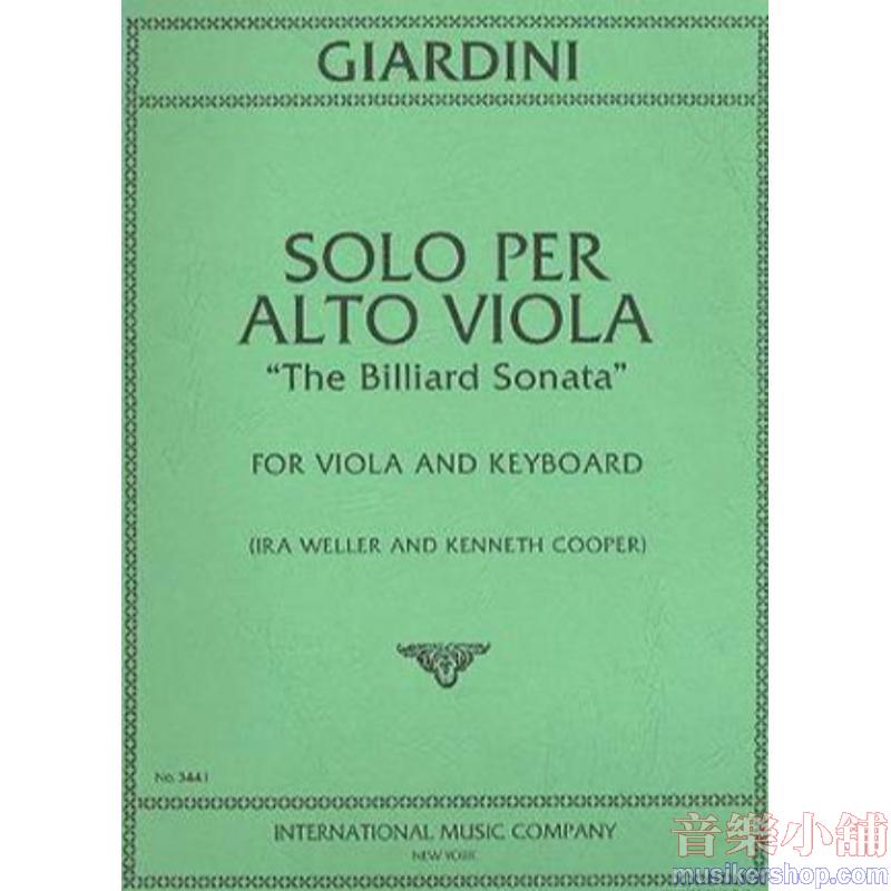 Giardini：Solo Per Alto Viola Weller-Cooper
