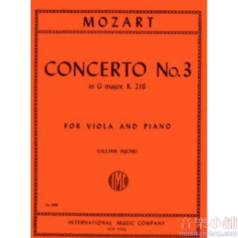 Mozart:Concerto N. 3 In Sol K 216