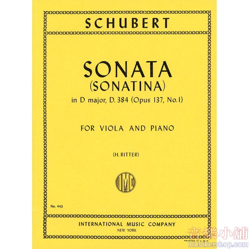 SCHUBERT:Sonatina in D major, Op. 137 (RITTER)