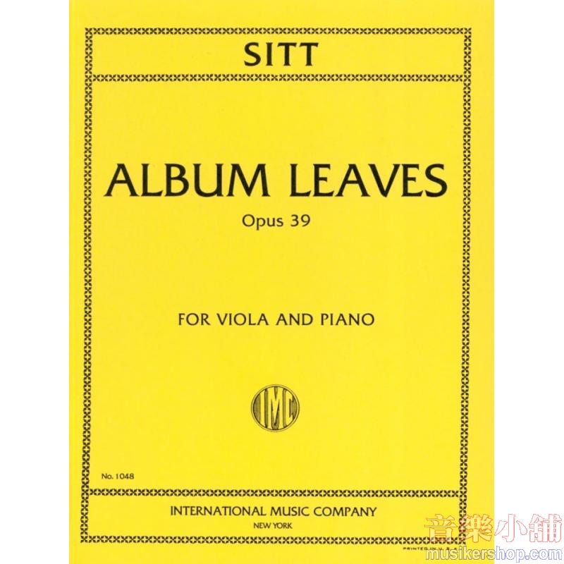 SITT：Album Leaves, Op. 39 