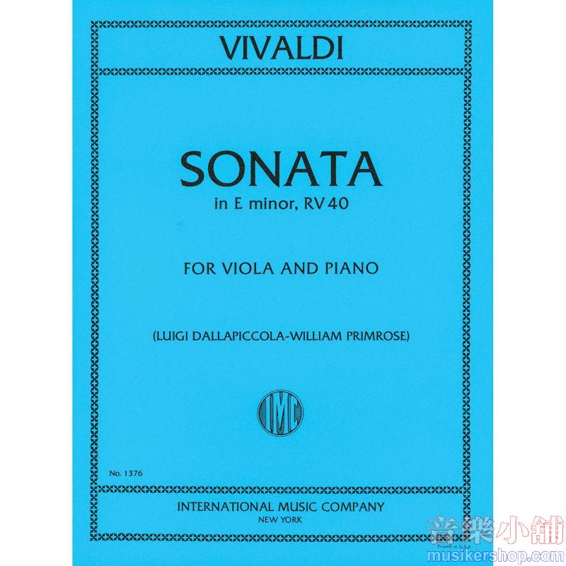 VIVALDI：Sonata in E minor RV 40 (PRIMROSE)