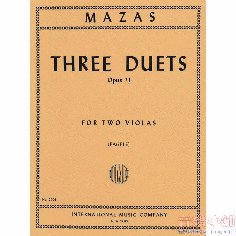 MAZAS:Three Duets, Op. 71 (PAGELS)