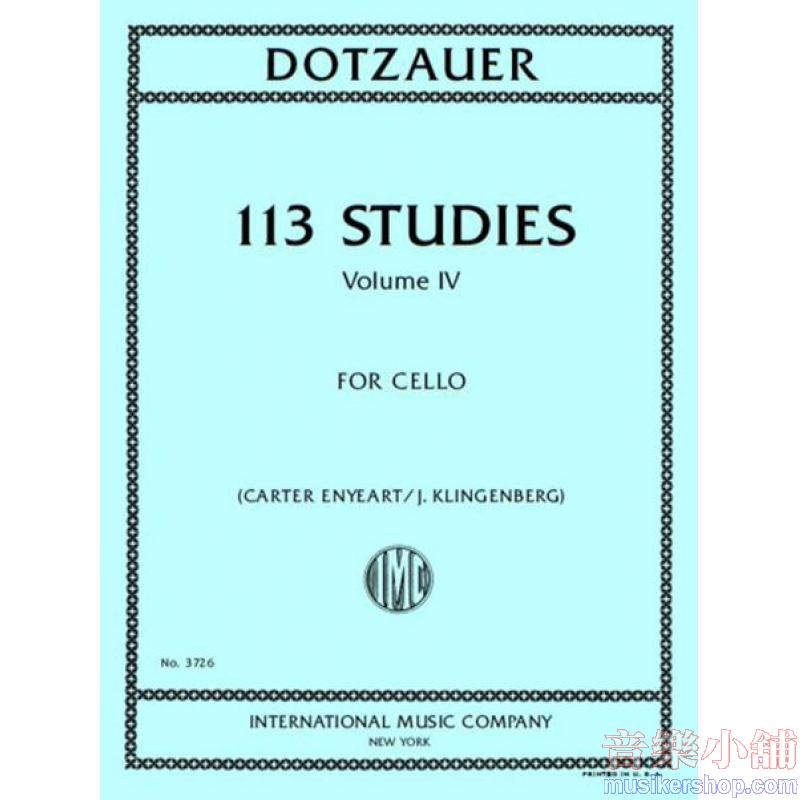 DOTZAUER：113 Studies Volume IV (KLINGENBERG-ENYEART)