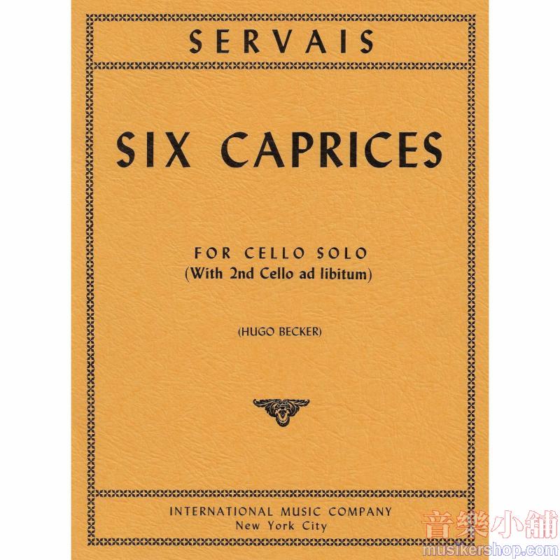 SERVAIS:Six Caprices (with 2nd cello), Op. 11 (BECKER)