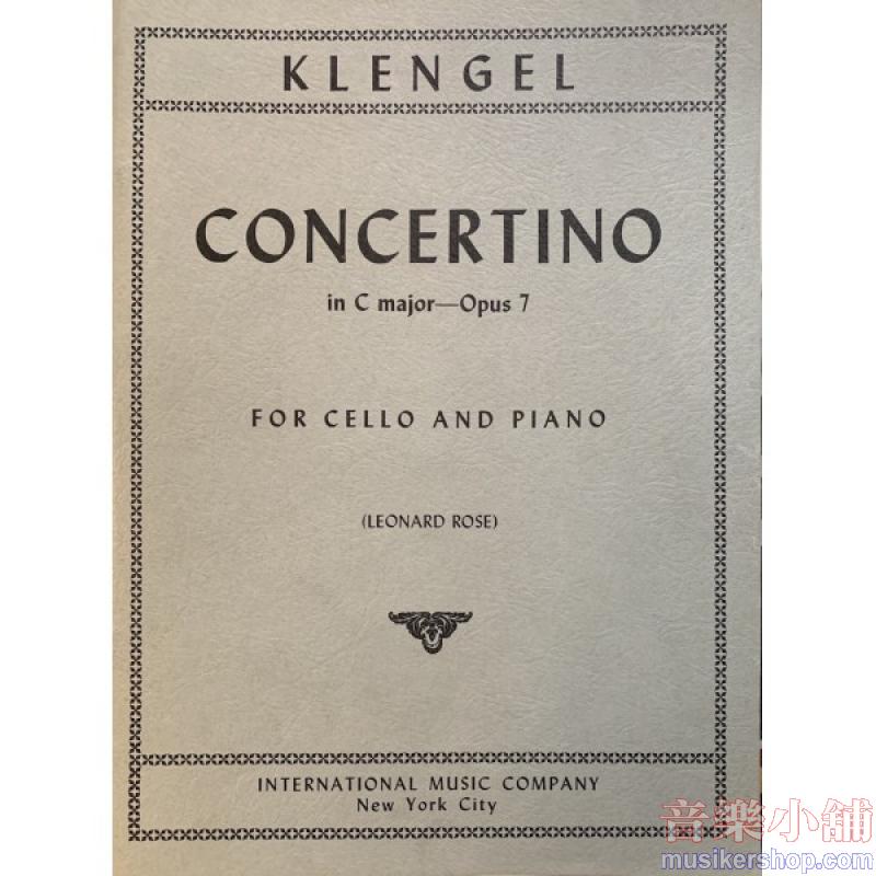 Julius Klengel : Concertino in C major, Op. 7 Cello and Piano