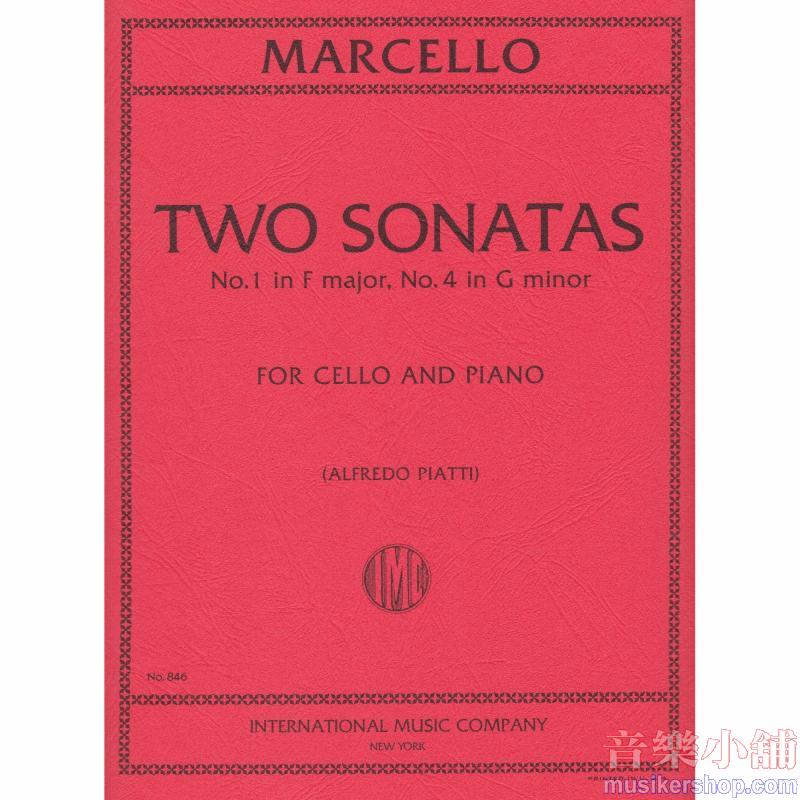 MARCELLO:Two Sonatas (No.1 in F major & No.4 in G minor)(PIATTI)