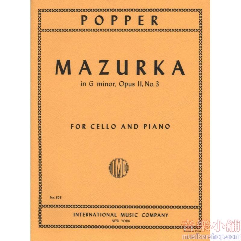 POPPER:Mazurka in G minor, Op. 11 No. 3