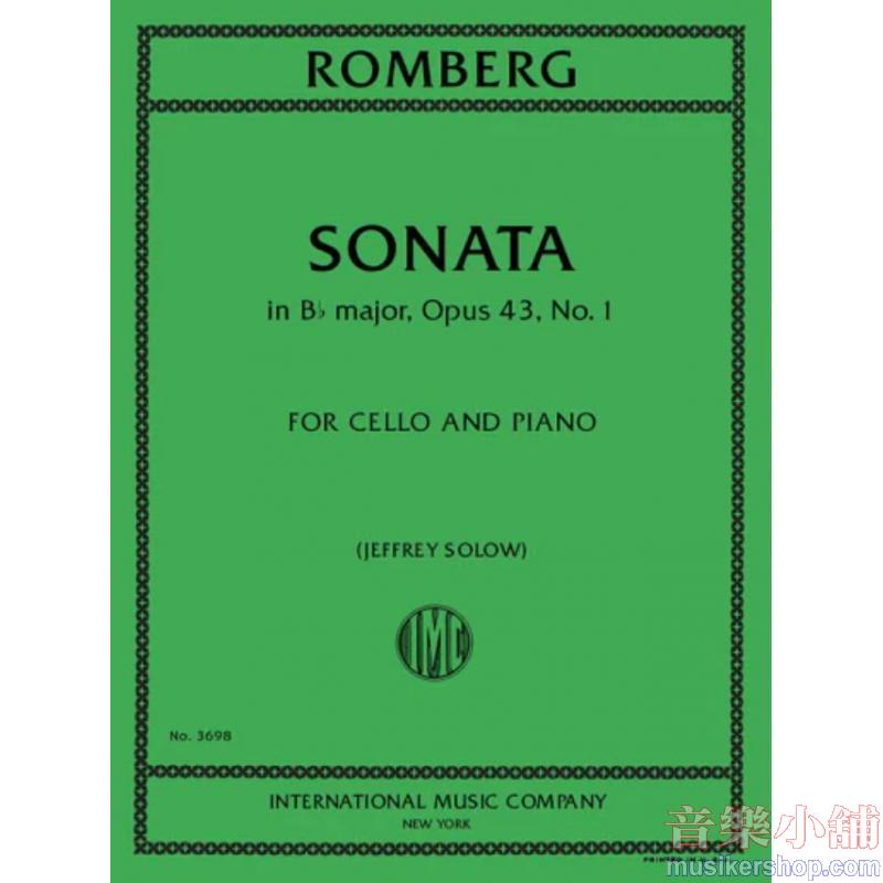 ROMBERG:Sonata in B♭ major, Op. 43 No. 1 (JANSEN-SOLOW)