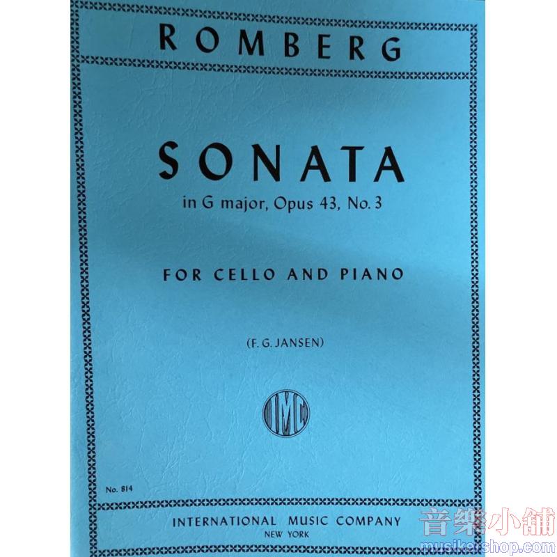 ROMBERG：Sonata in G major, Op. 43 No. 3 (JANSEN)