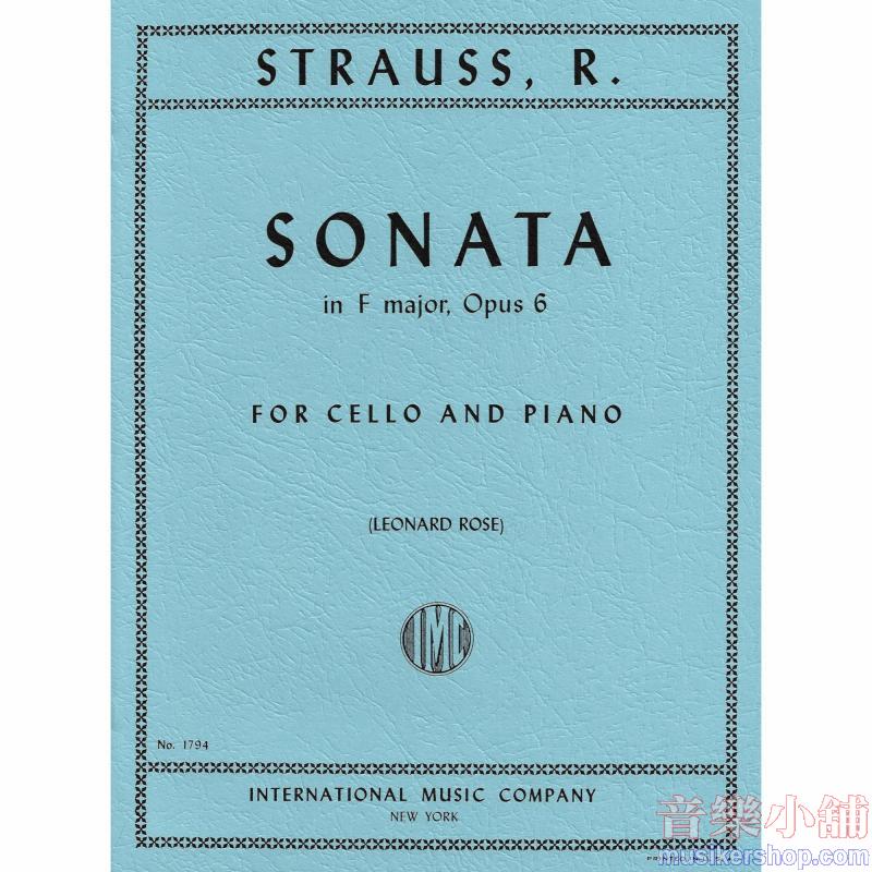 STRAUSS:Sonata in F major, Op. 6 (ROSE)