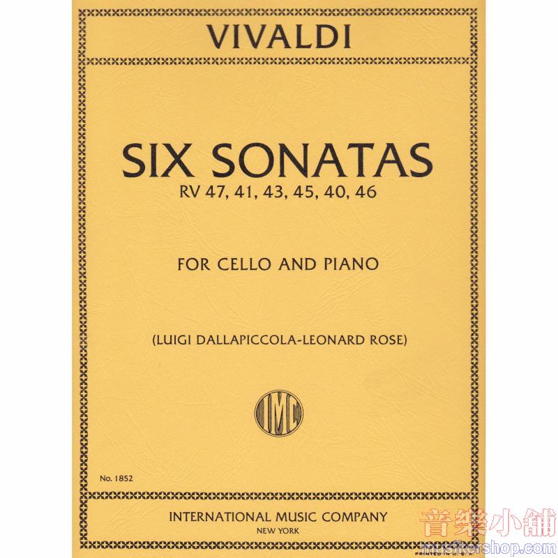 VIVALDI:Six Sonatas, RV 47, 41, 43, 45, 40, 46 (DALLAPICCOLA-ROSE)