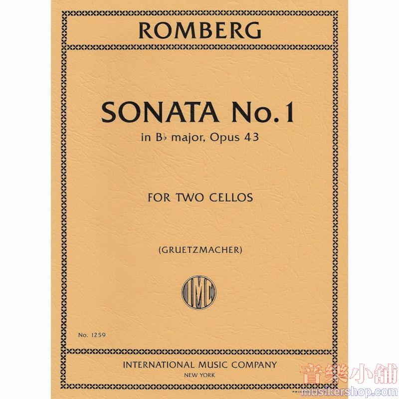 ROMBERG:Sonata in B♭ major, Op. 43 No. 1 (GRUETZMACHER)