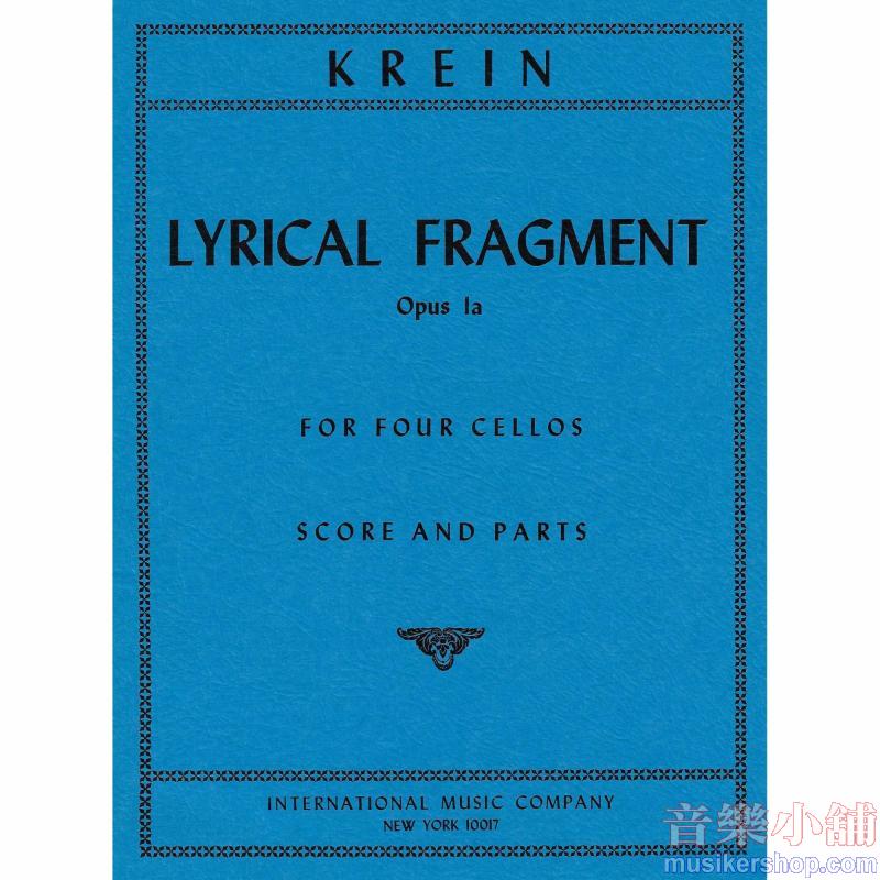 KREIN：Lyrical Fragment, Op. 1a (STUTCH) (score & parts)