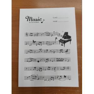 8行五線譜音樂簿16K-音樂簿大格-白譜