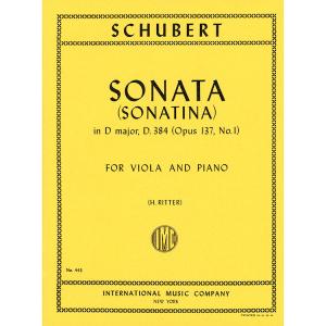 SCHUBERT：Sonatina in D major, Op. 137 (RITTER)