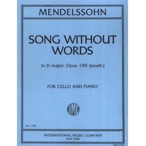 MENDELSSOHN：Song Without Words Words in D major, O...