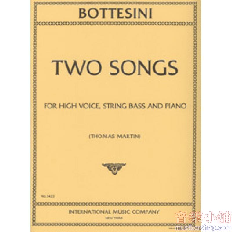 BOTTESINI：Two Songs for High Voice, String Bass and Piano(solo tuning)(MARTIN)
