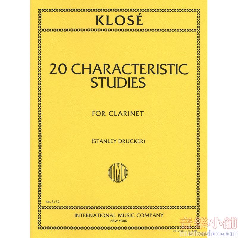 Klosé：20 Characteristic Studies (DRUCKER)
