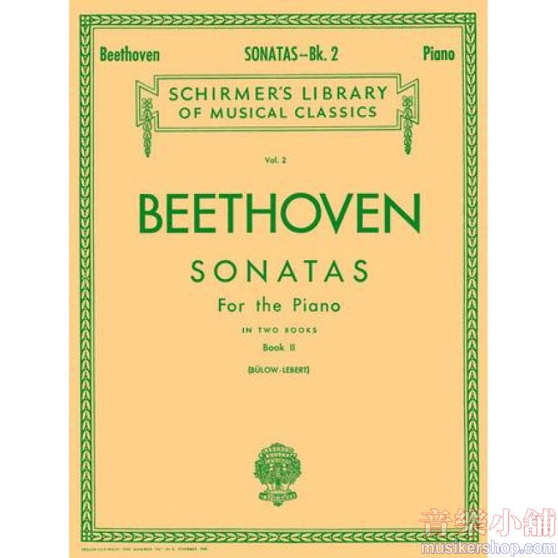 Beethoven : Sonatas Book 2(Bülow-Lebert), Book II - Schirmer Library of Classics Volume 2