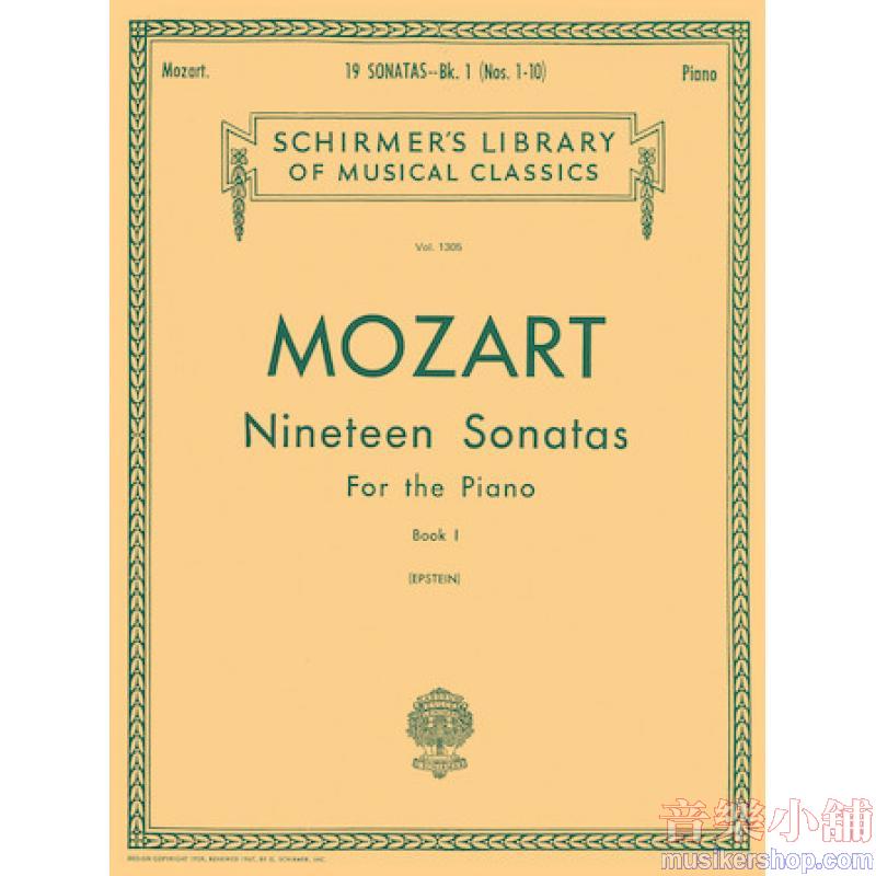 Mozart：19 Sonatas (Epstein) [eng., sp.], Book I - Schirmer Library of Classics Volume 1305