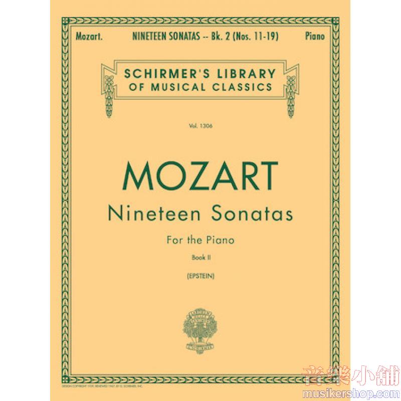 Mozart：19 Sonatas (Epstein) [eng., sp.], Book II - Schirmer Library of Classics Volume 1306