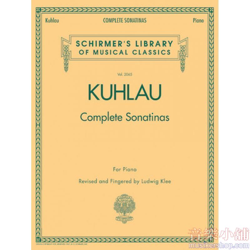 Kuhlau:Sonatinas (Klee), Complete - Schirmer Library of Classics Volume 2065
