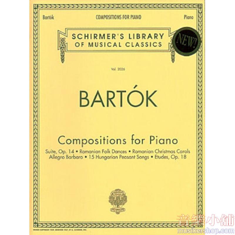 Bartok:Compositions for Piano - Schirmer Library of Classics Volume 2026