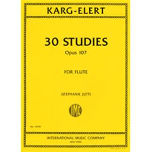 Karg-Elert：30 Studies, Op. 107 (JUTT)