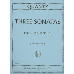 Quantz：Three Sonatas in A minor, D major, D major ...